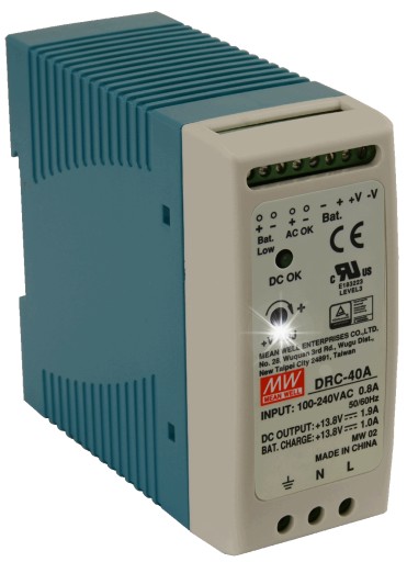 2,9 а, 40 вт, буферный источник питания на din-рейку с функцией зарядки средней скважины