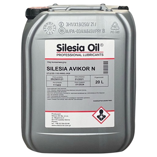 Масло для консервации SILESIA OIL Avikor N 20L