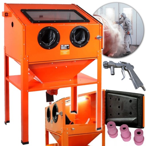 КАБИННЫЙ ПЕСКОструйный аппарат 250л ФОРСУНКИ x4 ФИЛЬТР