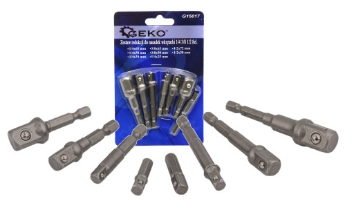 Шестигранные адаптеры для 1/4 3/8 1/2 Geko G15017