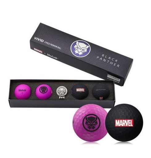 М'яч для гольфу Volvik Black Panther 4 шт.