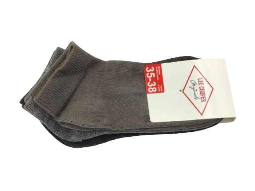 Lee Cooper Ponožky členkové ponožky 3-pack 35/38 Sivá Zelená Čierna 3 farby