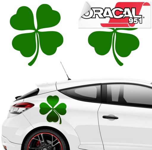 Наклейки для автомобіля чотирилиста конюшина 40X35