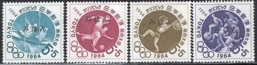 Japonia 1964 Znaczki 863-6 Specimen ** sport igrzyska olimpijskie Olimpiada