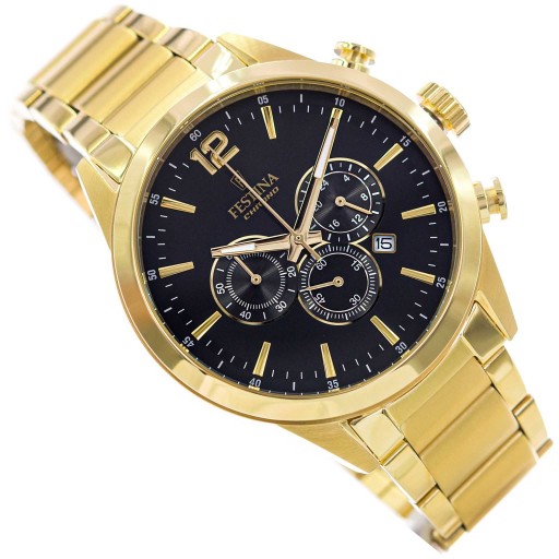 PÁNSKÉ HODINKY FESTINA F20633/3 CHRONOGRAPH GOLD za 3830 Kč - Allegro | Quarzuhren