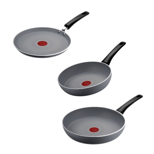 Zestaw patelnia naleśnikowa 25 Tefal Halo 24/28 tytanowa recykling indukcja