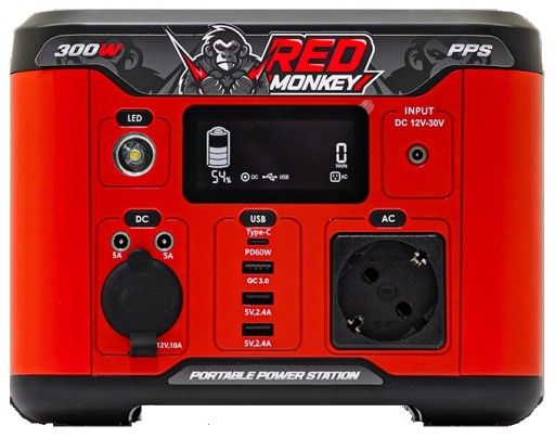 Red monkey k300 pps 300 вт 3,5 кг портативная электростанция 296 втч