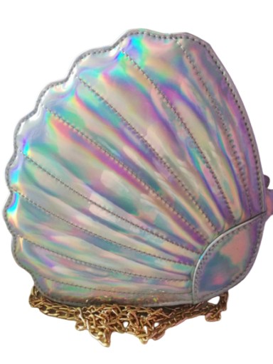Голографічна сумка SHELL pearl - срібло