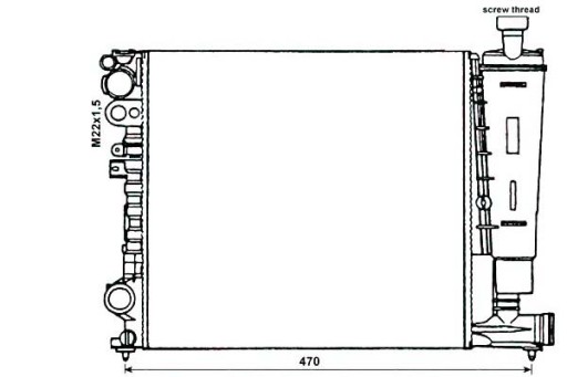 58959/NRF - Радиатор nrf fiat scudo 1.6-2.0 96-