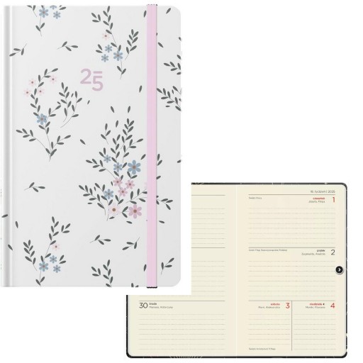 ALBI KALENDARZ TERMINARZ DZIENNIK, TYGODNIOWY Z GUMKĄ 2025 16810151962