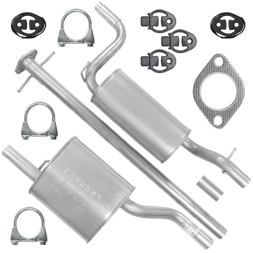 Глушитель комплект для Ford Focus 1 и MK1 98-05 1.8 хомуты