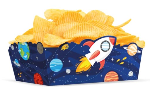Коробки для чіпсів Космічна ракета 3 шт. День народження