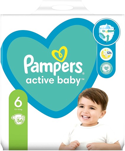 Підгузки Pampers Active Baby розмір 6 13-18 кг 56 шт.