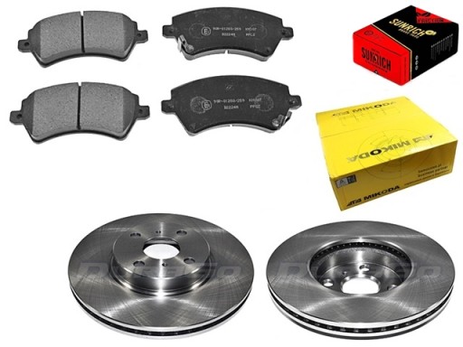 Диски + Гальмівні колодки передні Toyota COROLLA E12