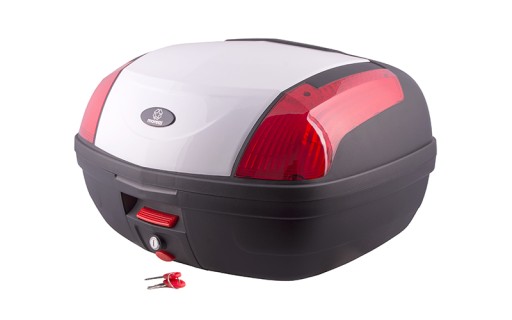 MOR.X.1201 - Валіза Moretti MR-889, 46 л., білий, червоний відблиск