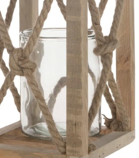 Nadmorska lampion z drewna i węzłów 31cm (Seaside ropoe and wood lantern) •  Cena, Opinie • Dodatki dekoracyjne 15178302177 • Allegro