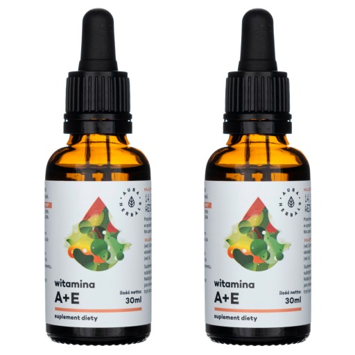 2x Aura Herbals Vitamín A + E v Kvapkadlo 30ml