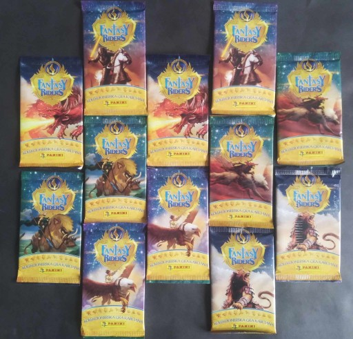 Карти паніні Fantasy Riders у пакетиках