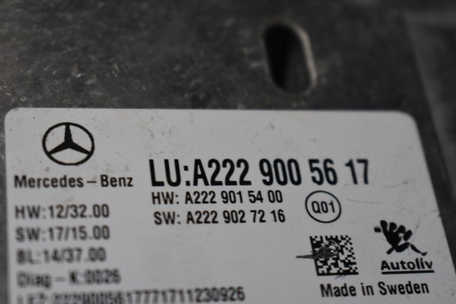 IDEALNY module control unit KAMER MERCEDES W222 W217 1 9