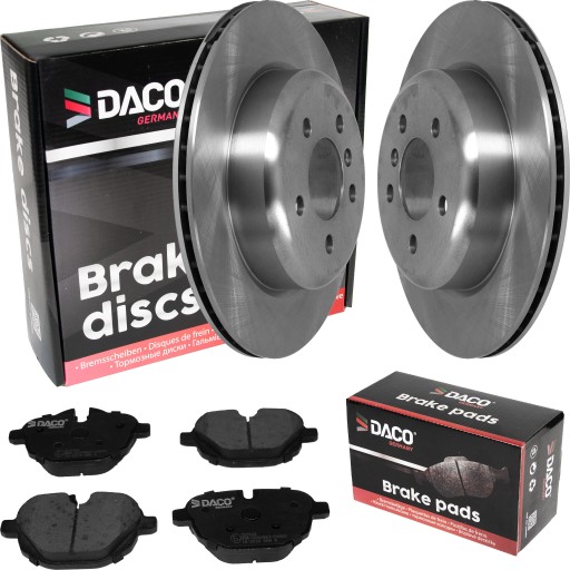 600352 - Диски и колодки DACO BMW 5 F10 10-задний