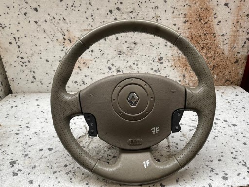 RENAULT1 - РУЛЬОВЕ КОЛЕСО RENAULT CLIO III БЕЖЕВА ШКІРА