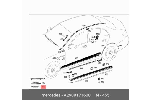 A2908171600 - Значок OE Mercedes W213 