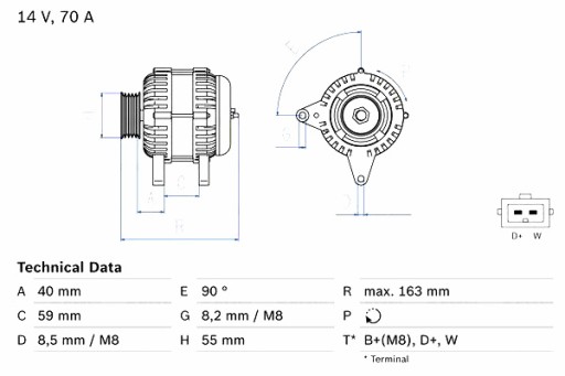 0 986 - Сиденье генератора bosch alhambra arosa cordoba cordoba vario ibiza ii