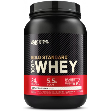 Протеїнова добавка, протеїнова суміш Optimum Nutrition, порошок, 908 г, смак печива та крему