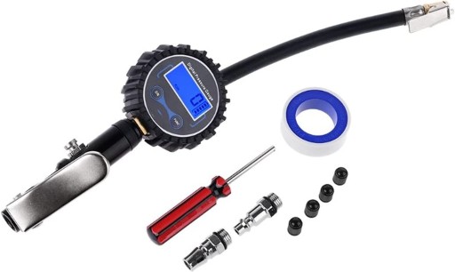 Gao ll цифровой шиномонтажный насос с манометром и задней частью