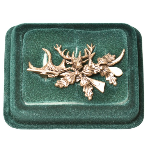 Ručne skladací odznak Jeleň z poľovníckeho bronzu - Makama poľovnícky