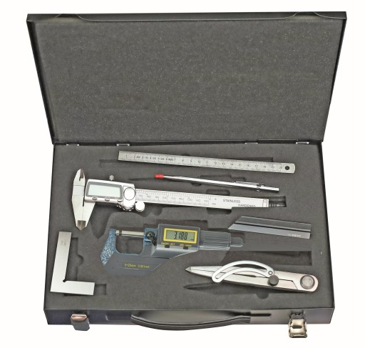 Штангенциркуль + КУТОМІР + ЛІНІЙКА + МІКРОМЕТР + ЛІНЮКА + НАБІР СТИЛУС