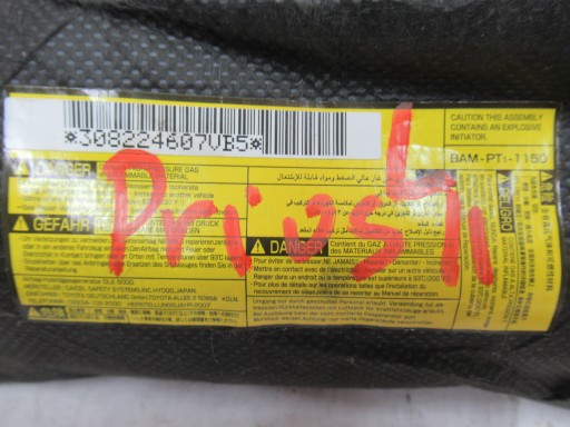 seat airbag left TOYOTA PRIUS II