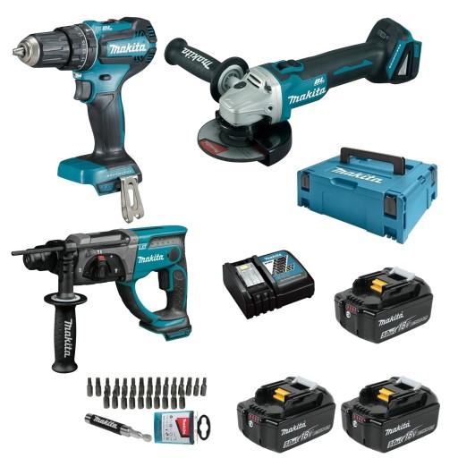 MAKITA набір інструментів комбо 3шт 3X5AH 18V BL