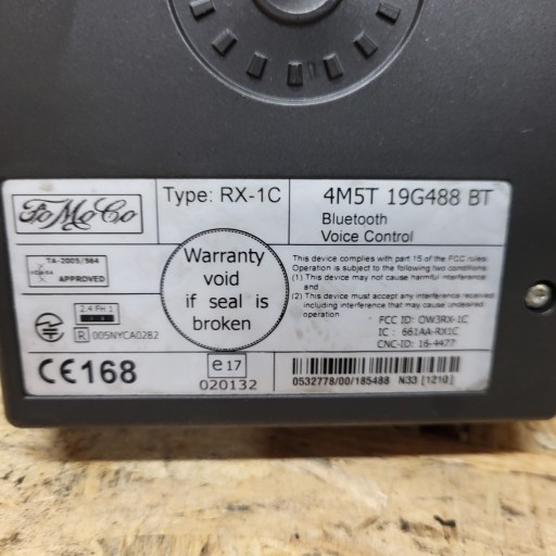 FORD FOCUS MK2 04-11r Module BLUETOOTH 4M5T19G488BT