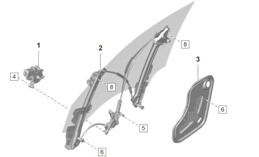 Стеклоподъемник правый передний без двигателя porsche taycan pad837462a