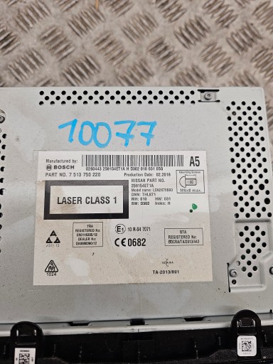 RADIO čtečka navigacia NISSAN QASHQAI 7513750220