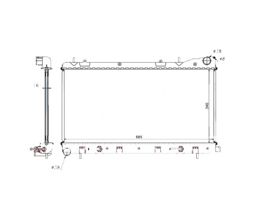 РАДІАТОР SUBARU FORESTER 98- 45111FC300 НОВ
