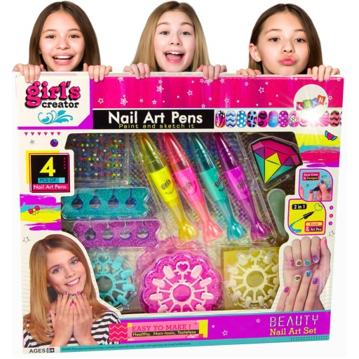 НАБІР ФАРБИ ДЛЯ НІГТІВ ЛАКУВАННЯ ДЛЯ НІГТІВ НАКЛЕЙКИ РУЧКИ