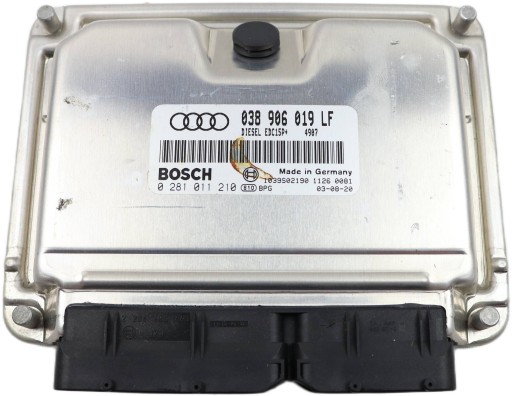 Audi a4 b6 комп'ютерний контролер модуль двигуна 1.9 tdi 038906019lf 0281011210