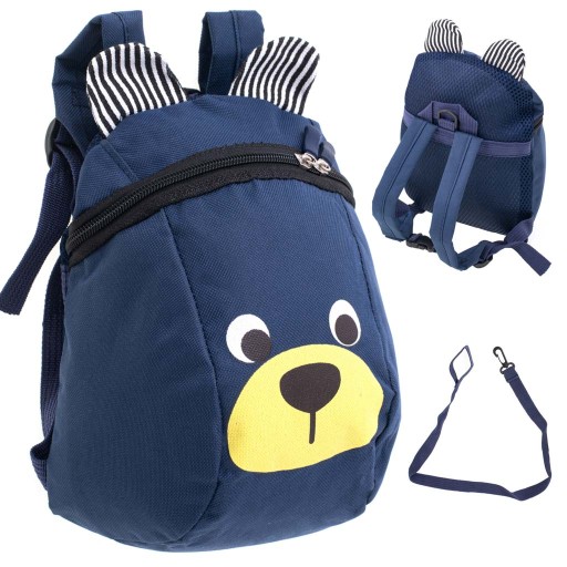 Batoh pre predškolákov detský batôžtek medvedík tmavomodrý