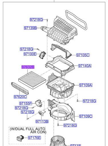 97133-D3200 - САЛОННИЙ ФІЛЬТР KIA OE 97133D3200