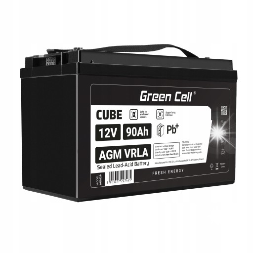 Аккумулятор agm 12 в 90 ач, не требующий обслуживания, для газонокосилок ups, весов для кемперов