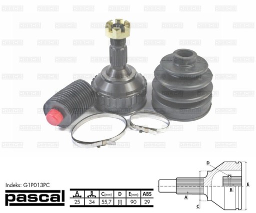 Карданний шарнір Pascal G1P013PC