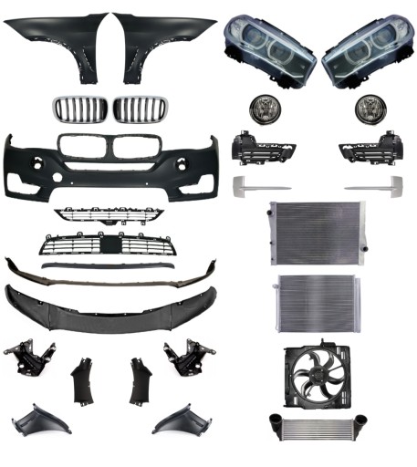 5 - BMW X5 F15 13-19 Накладка на бампер искусственная