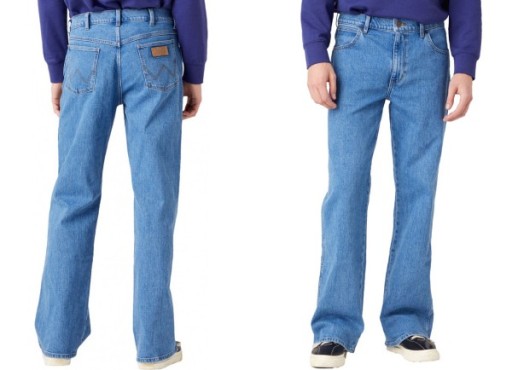 WRANGLER FOX pánske džínsové nohavice bootcut zvony W36 L32