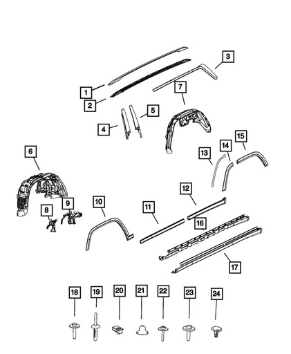 68376704AD - Jeep Grand Cherokee WL 2021 2022 Колісна арка