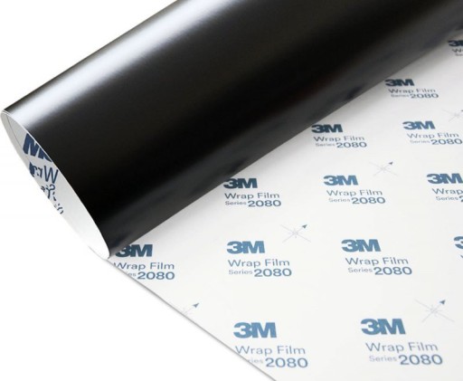 Фольга Черная Матовая Сатиновая 3M S12 2080 152x140см