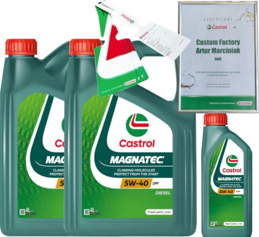 CASTROL MAGNATEC DIESEL 5W40 DPF 9L VW 505 00/ 505 01 MB 229,31 + ПІДВІСКА