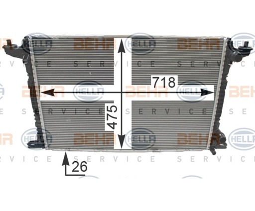 Радиатор audi a6 c8 18- 8w0121251ak новый