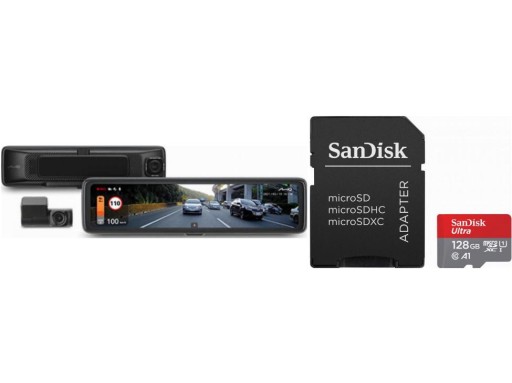 MIO MiVue R850T E-Mirror GPS, 4K, 2.5K HDR Dual + КАРТА ПАМ'ЯТІ 128 ГБ!